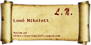 Losó Nikolett névjegykártya