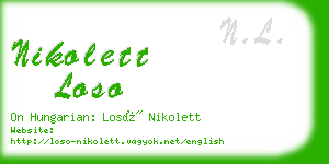 nikolett loso business card